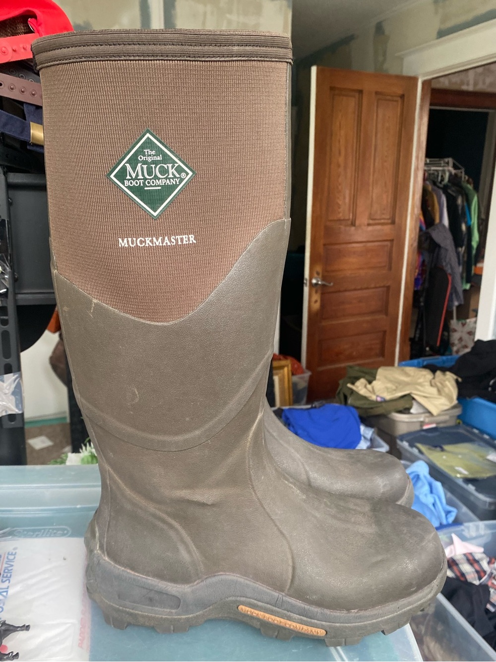 Men's Muck Boot Company Muckmaster Tall Waterproof Rubber Boots Brown Size 10